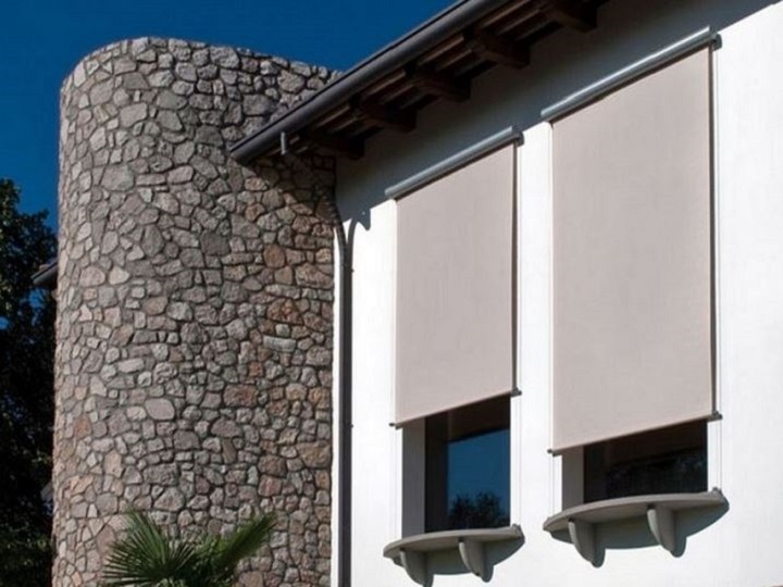 Tenda Verticale A Rullo Per Esterni Per Terrazza O Balcone Protezione Solare 100x140cm Beige 94395754